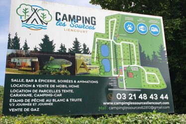 Plan du Camping les sources Arras Liencourt