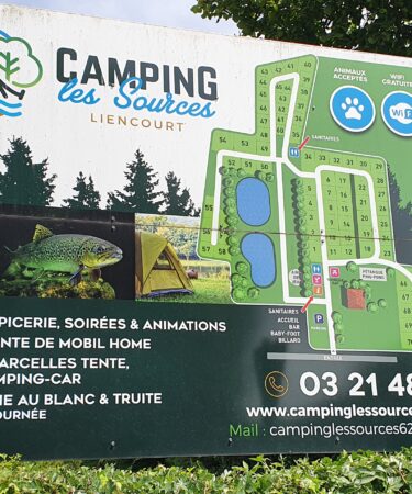 Plan du Camping les sources Arras Liencourt