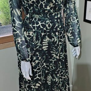 Robe Longue Eva kaki Leopard