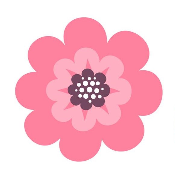 fleur rose avec centre marron et blanc pour le printemps avec l'UCA val de Scarpe