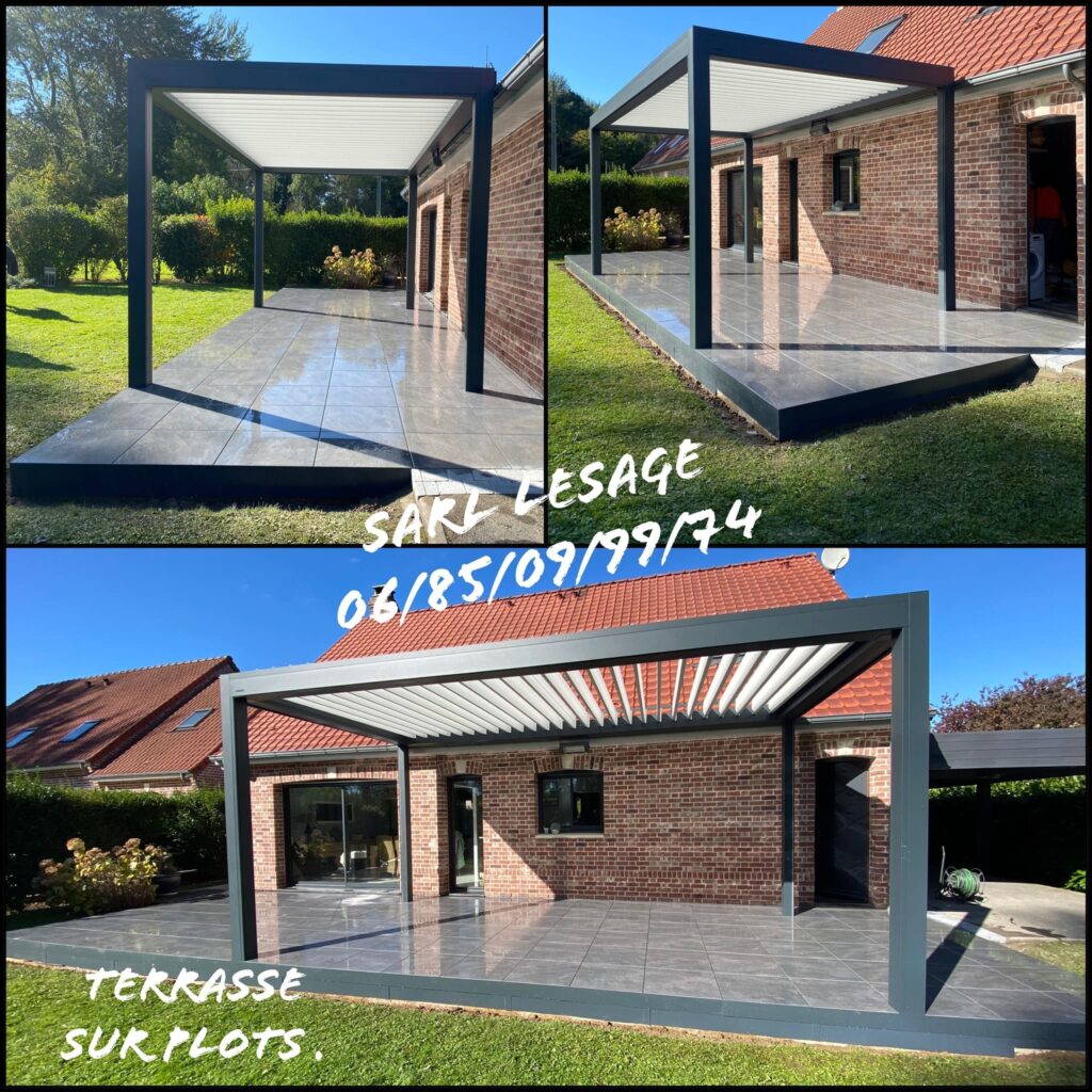 Terrasse de maison réalisée suite à un chantier de l'entreprise Lesage SARL